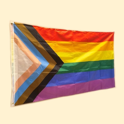 De veelkleurige Polyester van Lgbt 3x5 Pride Flag 100D met Kleur Vier