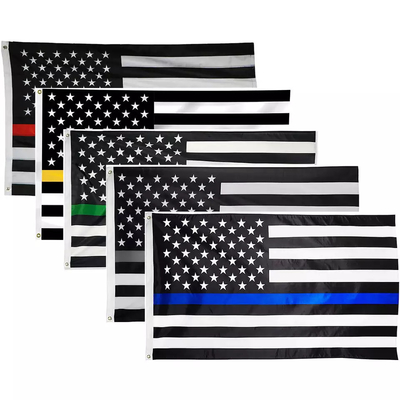 De digitale Amerikaanse Vlag 3x5 Voet van de Drukpolyester verdunt Blauw Geel Rood Groen Gray Line Flags